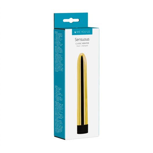 a black and gold pen in a box