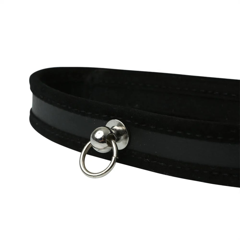 S&M Black Day Collar with O-Ring
