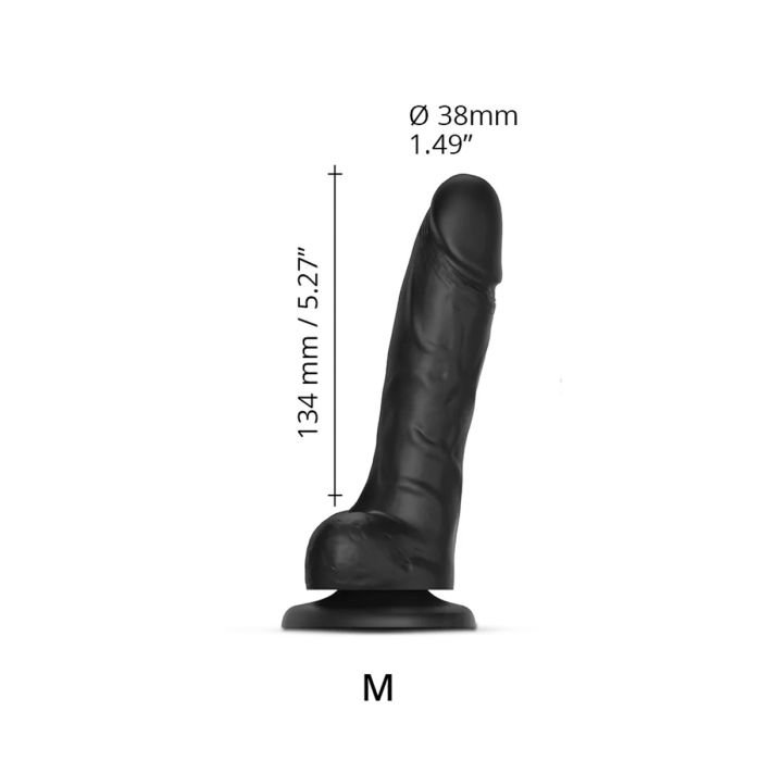 Strap On Me - Sliding Skin realistic dildo Black M