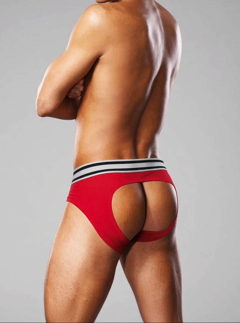 Prowler Red White Open Assless Men's Brief