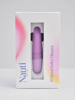 Nauti Petites 10 Speed Bullet Vibrator – USB Rechargeable, Textured Tip, Discreet 4.25 Inch Design