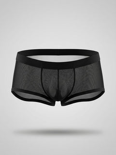 Micro Mini Pouch Short by Scandals, luxury men's mesh mini pouch trunk viewed from the front