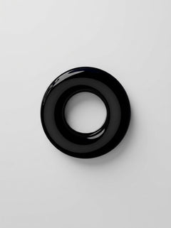 Black JoyRings Doughnut Stretchy Cock Rings (3 Pack) shown individually in a close-up product view, highlighting the smooth luxury cock rings design.