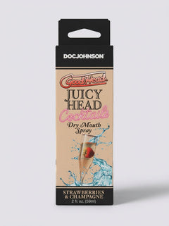 GoodHead Juicy Head Cocktails Dry Mouth Salivating Oral Spray Strawberries and Champagne product box front