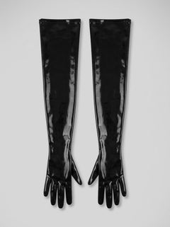 Black Latex Gloves - Durable and Stylish Unisex Gloves, luxury unisex black latex gloves with sleek design