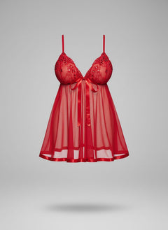 Scandals Sheer Floral Babydoll - Seductive Lingerie for Intimate Nights