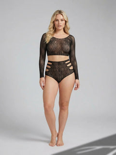 Elegant Pink Lipstick Back Me Up 2 Piece Short Set in Black showcasing a flirty design perfect for bedroom wear and exotic styling. Ideal short set for confident individuals.