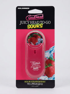 GoodHead Juicy Head Sours Dry Mouth Salivating Spray Sour Strawberry 9ml boxed to-go spray
