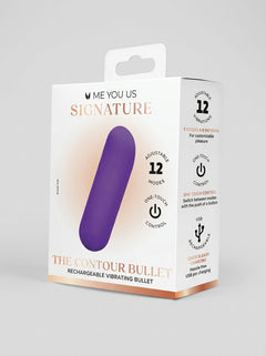 Me You Us Signature The Contour Silicone Bullet Vibrator in purple, refined compact bullet vibrator