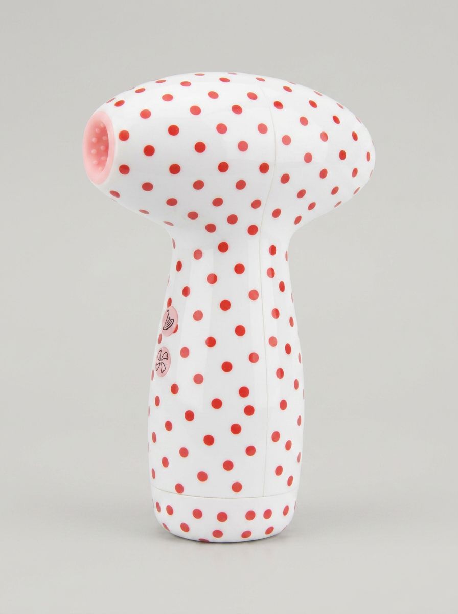 Loving Joy 2-in-1 clitoral suction and vibrator toy with sleek design, showcasing its compact and ergonomic shape.