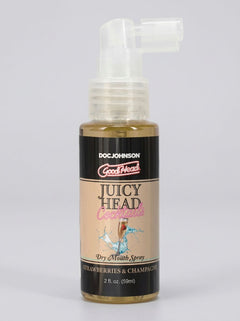 GoodHead Juicy Head Cocktails Dry Mouth Salivating Oral Spray in Strawberries and Champagne flavour, 59ml bottle