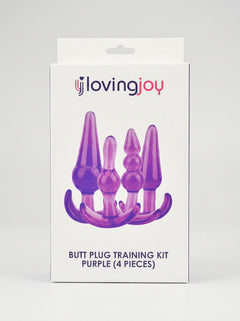 Loving Joy Butt Plug Beginner Training Kit - Black/Purple