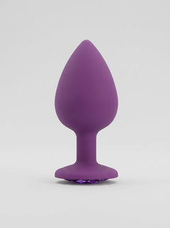 Toosh Silicone Butt Plug with Clear Gem Base - 3 colours and 3 sizes available, luxury silicone butt plug presentation