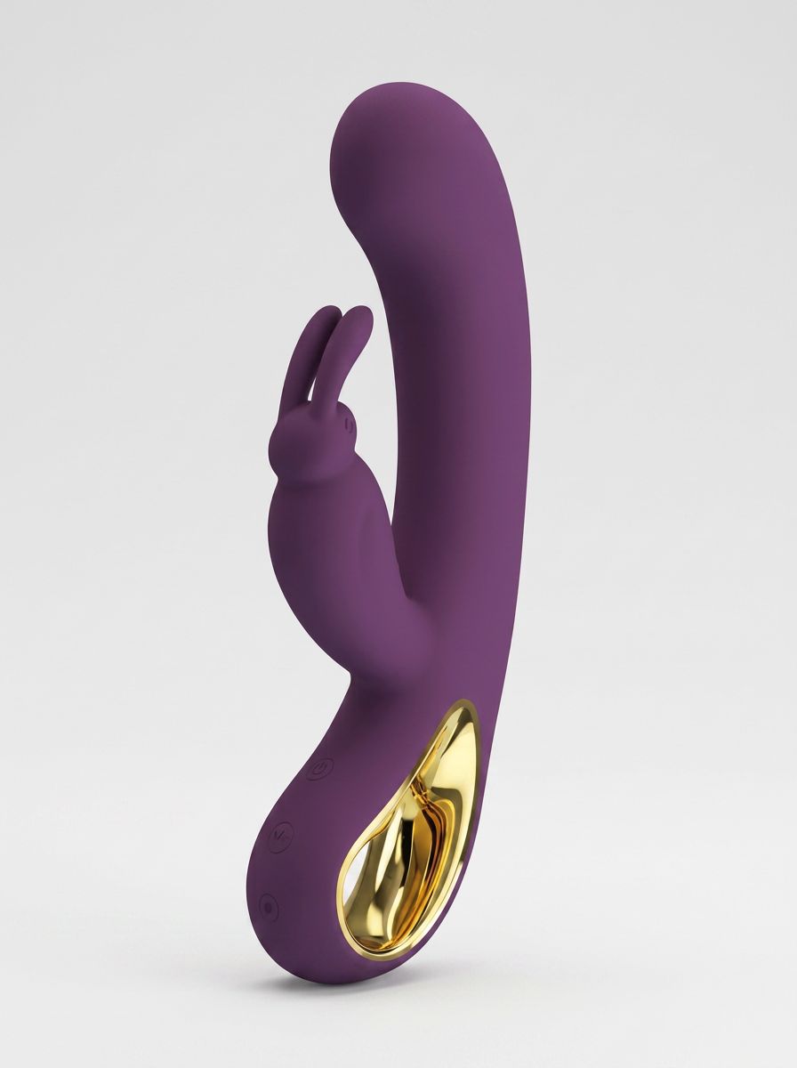 Pretty Love Liam Rabbit G-Spot Vibrator Purple showcasing its sleek design, dual motors for ultimate pleasure, perfect for luxurious solo play or romantic encounters.