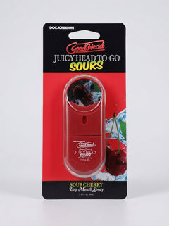 GoodHead Juicy Head Sours Dry Mouth Salivating Spray Sour Cherry 9ml boxed to-go spray