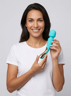 LELO Cordless Rechargeable Smart Wand 2 -Large - Deep Rose or Aqua