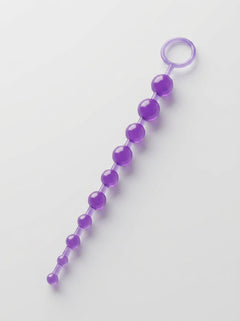 Me You Us Dragonz Tail Anal Beads Violet - Opulent soft anal beads, perfect for beginners and experienced users to explore pleasure.