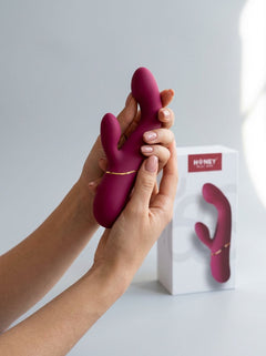 Sophisticated ELDA Intense Tapping G-spot Vibrator crafted from silky-soft silicone, embodying elegance and luxury in intimate exploration.