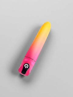 Multiple vibration modes displayed on the Gradient Silicone Rechargeable Bullet Clitoral Vibrator, highlighting its versatility as a premium bullet vibrator for sensational experiences.