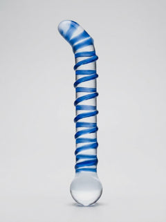 Glas 6.5 Inch Mr Swirly G Spot Glass Dildo - Hypoallergenic glass structure providing luxurious safe pleasure.