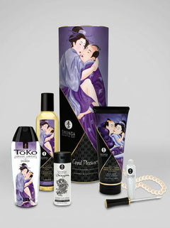 Shunga Luxury Gift Set Carnal Pleasures - 5 Full Size Products plus Necklace, complete luxury gift set collection