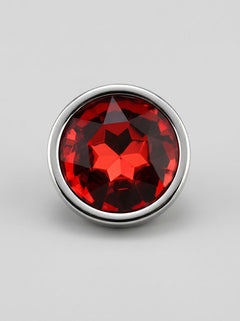 Toosh Metal Butt Plug With Gems - Aluminium Alloy, Jewelled Base, Beginner Friendly metal butt plug in a refined jewelled design
