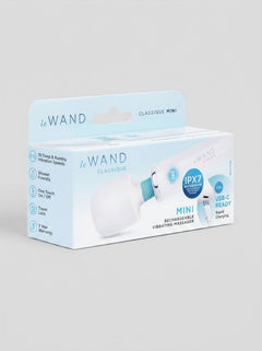 Le Wand Classique Mini Vibrating Wand Massager in use, illustrating the multiple vibration settings for a personalised pleasure experience.