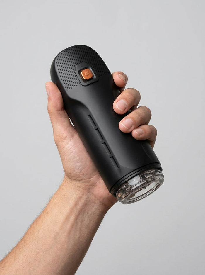 REV Rotating and Thrusting Male Masturbator – USB Rechargeable