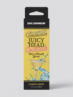 GoodHead Juicy Head Cocktails Dry Mouth Salivating Oral Spray Lemon Drop 59ml product box front