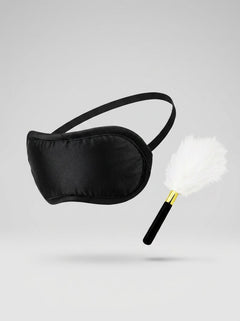 Opulent Eye Mask and Feather Tickler play kit from Bound to Play, focusing on the elegant Mask and Feather Tickler for deep sensory exploration.