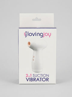 Loving Joy 2 in 1 Clitoral Suction Vibrator Toy in luxurious packaging, emphasizing its premium quality and versatility for ultimate pleasure.