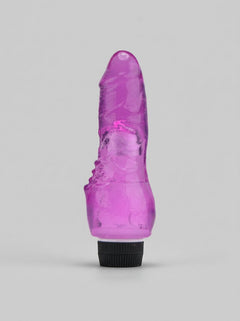 Purple Loving Joy 7-inch realistic dildo vibrator with multi-speed controls, designed for pleasure and stimulation.
