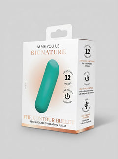 Me You Us Signature The Contour Silicone Bullet Vibrator in pink, discreet smooth-finish bullet vibrator