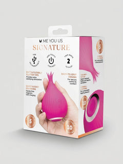 Me You Us Signature The Flutter Vibe Flicking Clitoral Vibrator, pink one-size pleasure toy