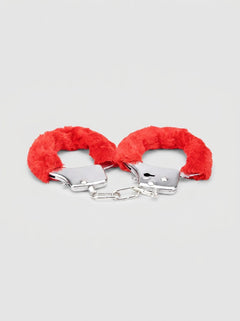 Chic Heavy Duty Furry Handcuffs by Bound to Play in classic black, ideal for bondage enthusiasts.