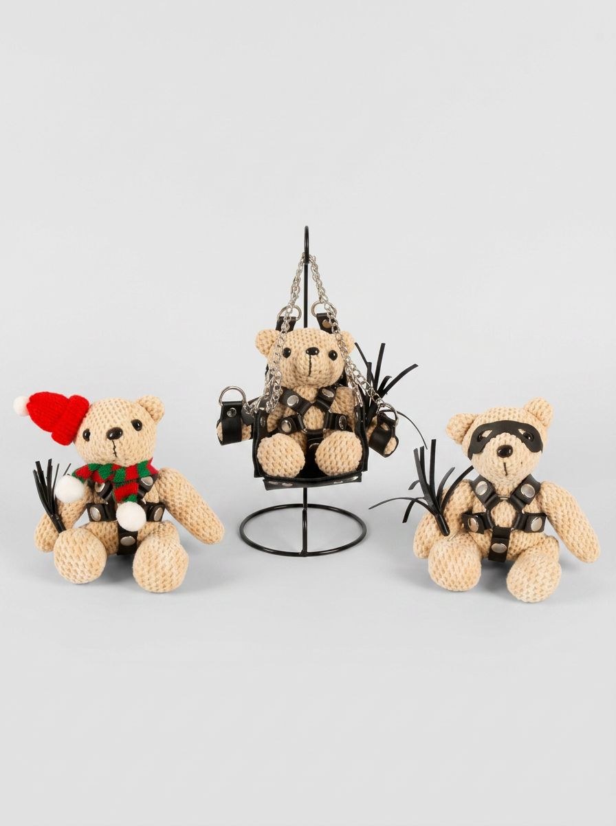 S&M Bondage Teddy Bear Keyrings