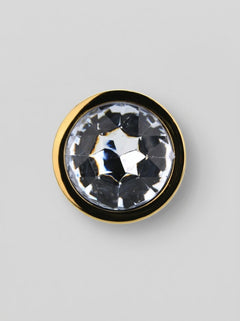 Toosh Metal Butt Plug With Gems - Aluminium Alloy, Jewelled Base, Beginner Friendly metal butt plug displaying tapered profiles