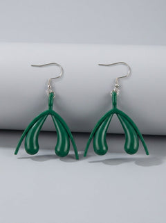 Sleek Minimalist Clitoris Drop Earrings, embodying a fun and empowering take on statement jewellery, perfect for Pride events and festivals.
