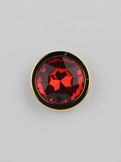 Toosh Metal Butt Plug With Gems - Aluminium Alloy, Jewelled Base, Beginner Friendly metal butt plug showing polished metal construction