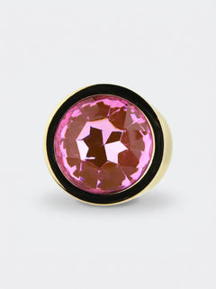 Toosh Metal Butt Plug With Gems - Aluminium Alloy, Jewelled Base, Beginner Friendly metal butt plug with smooth aluminium alloy finish
