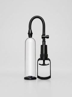 Me You Us Trigger Manual Suction Penis Pump, premium trigger penis pump displayed with clear chamber and precision manual pump mechanism