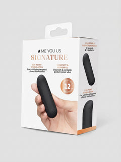 Me You Us Signature The Contour Silicone Bullet Vibrator in purple, smooth body-friendly bullet vibrator