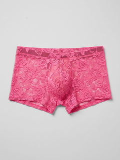 Male Power Mini Short - Available in Pink or Turquoise Lace, or Rainbow Stripe
