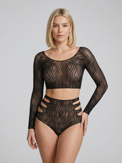 Model wearing the Pink Lipstick Back Me Up 2 Piece Short Set in Black, embodying the confidence and elegance associated with this chic short set.