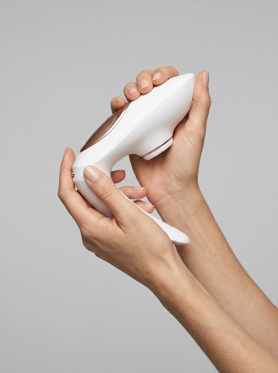Satisfyer Pro 4 Couples Vibrator, a wearable clitoral stimulator with suction function, designed for intimate pleasure.