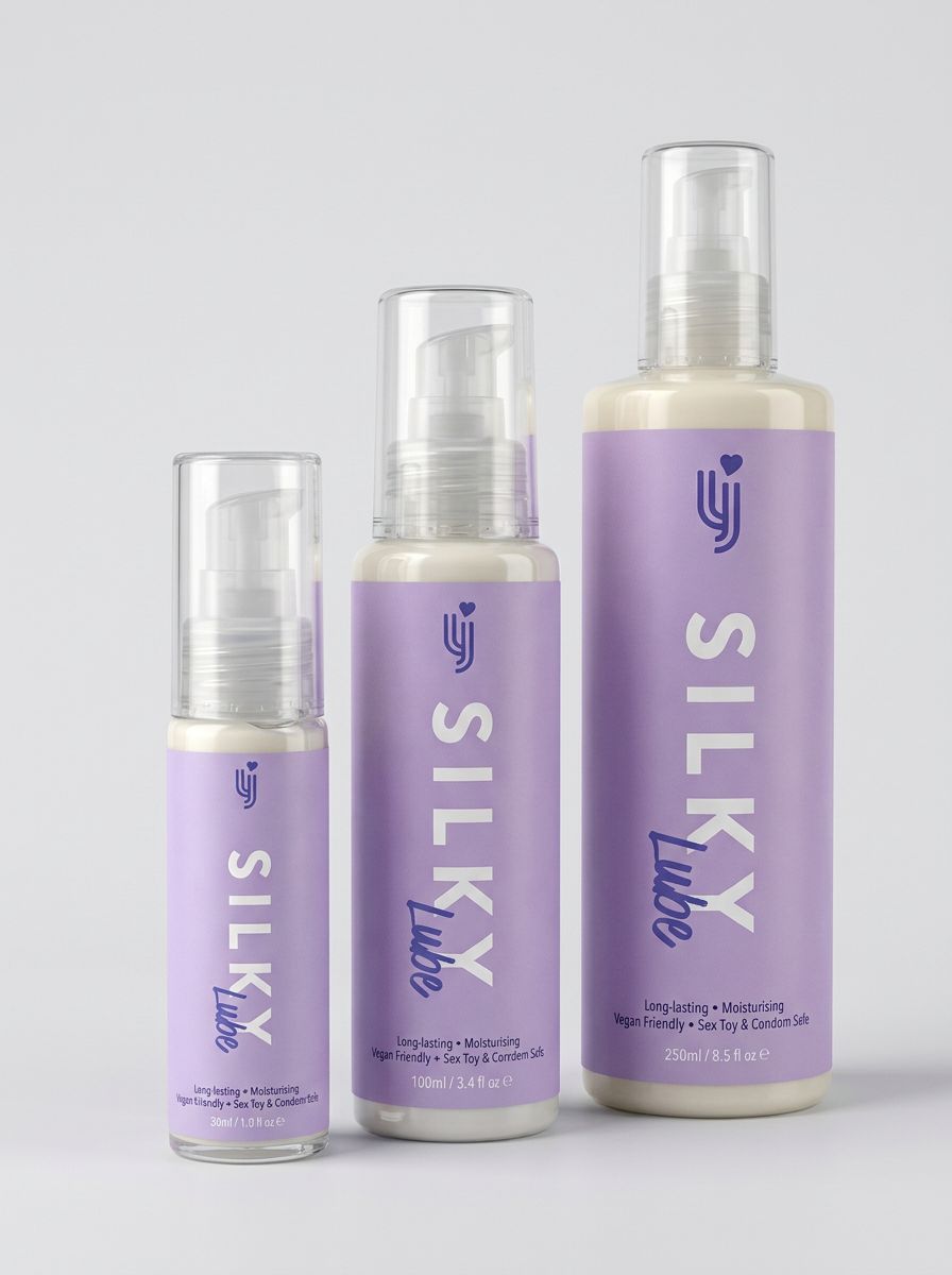 Loving Joy water-based silky lubricant bottle, hypoallergenic and vegan, designed for long-lasting pleasure.