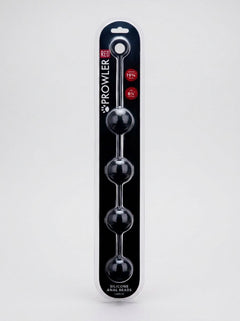 Luxurious close-up of Prowler RED Silicone Anal Beads, displaying their sleek design and flexible features.
