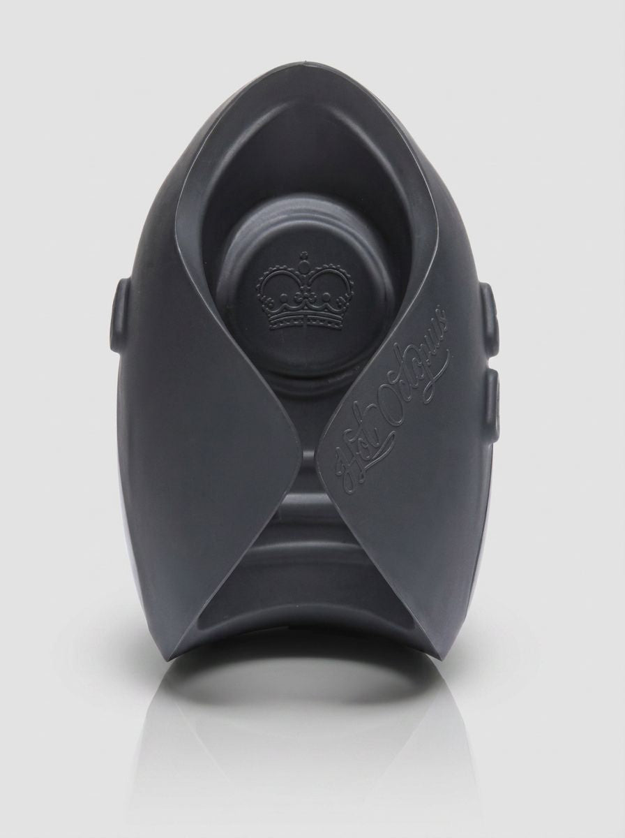 Hot Octopuss Pulse Solo Essential Male Stroker, luxury black vibrating male stroker side view