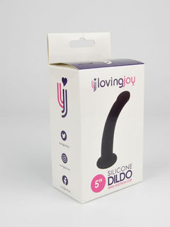 Beginners Curved 5 inch Silicone Dildo with Suction Cup, elegant beginner-friendly intimate toy