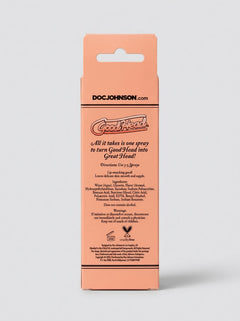 GoodHead Juicy Head Cocktails Dry Mouth Salivating Oral Spray Peach Bellini product packaging rear view